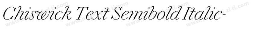 Chiswick Text Semibold Italic字体转换